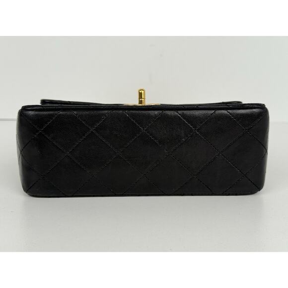 Chanel Classic Mini Square Single Flap Bag Black with Gold Hardware B-2 - Picture 7 of 16